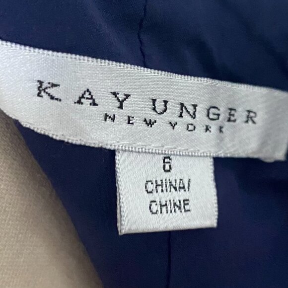 NWT Kay Unger Floor Length One Shoulder Elegant Gown Size 6 Retail $350 - Picture 6 of 8